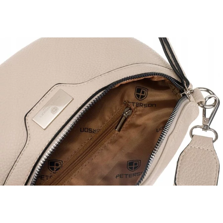 Elegáns Női Övtáska/Oldaltáska + Praktikus kiegészítővel világos bézs színben