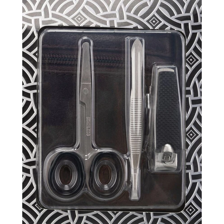 Valódi Bőr férfi kozmetikai táska Extra kiegészítőkkel