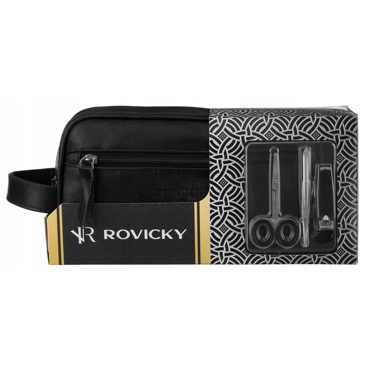 Valódi Bőr férfi kozmetikai táska Extra kiegészítőkkel