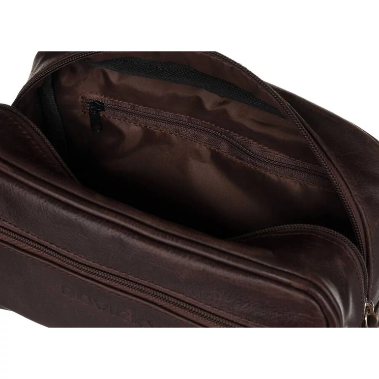 Valódi Bőr férfi kozmetikai táska Extra kiegészítőkkel