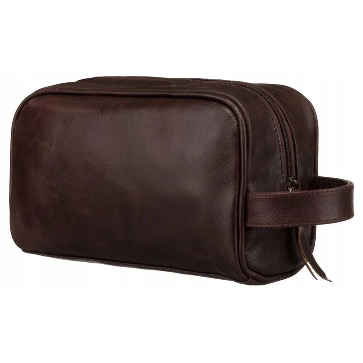 Valódi Bőr férfi kozmetikai táska Extra kiegészítőkkel