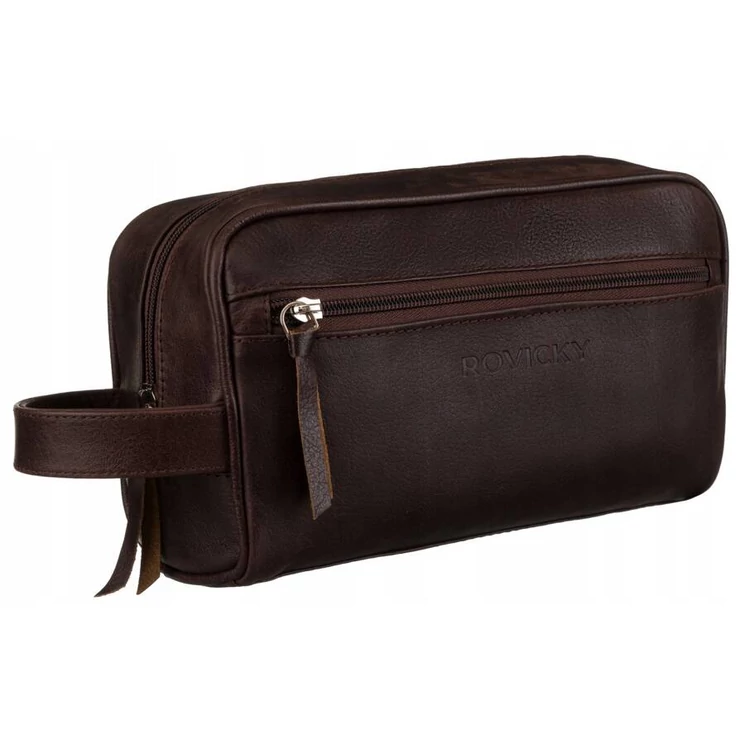 Valódi Bőr férfi kozmetikai táska Extra kiegészítőkkel