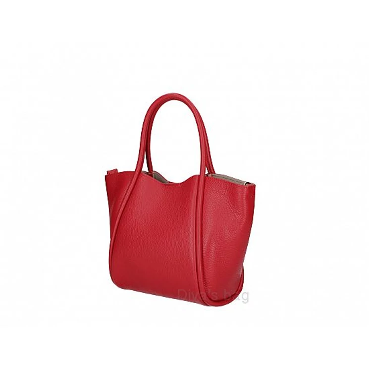 Valódi bőr női válltáska Piros színben