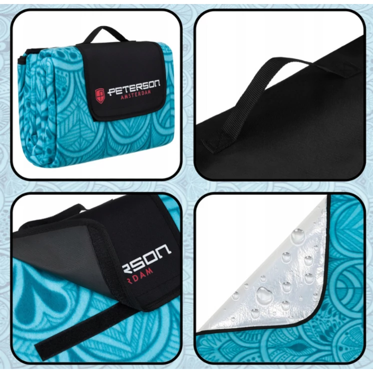 Szövet piknik takaró vízálló szigeteléssel XL 200x200 cm