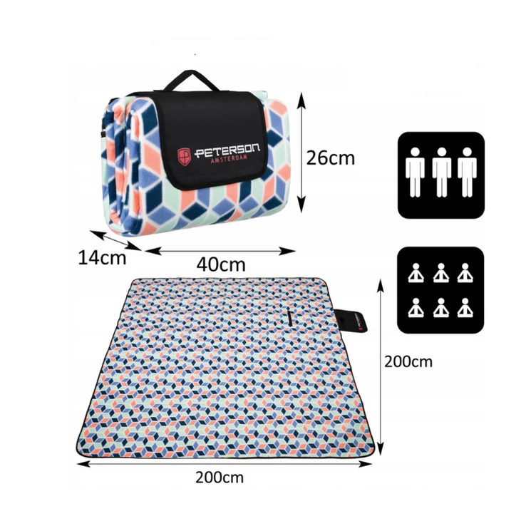 Szövet piknik takaró vízálló szigeteléssel XL 200x200 cm