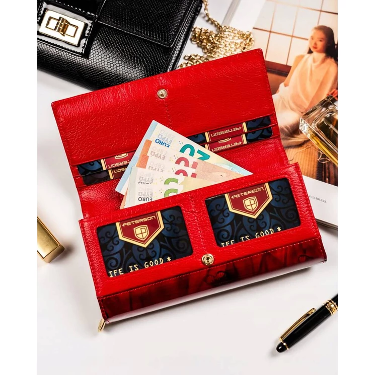 Elegáns Valódi bőr Női pénztárca