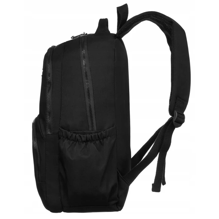 Tágas Sokzsebes Női hátizsák fekete színben