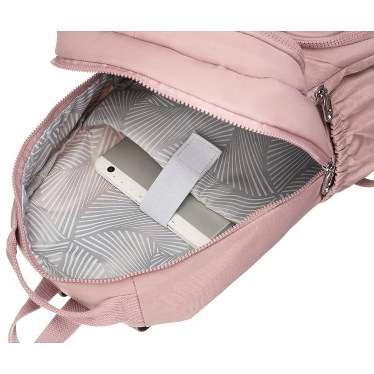 Tágas Sokzsebes Női hátizsák Lila színben