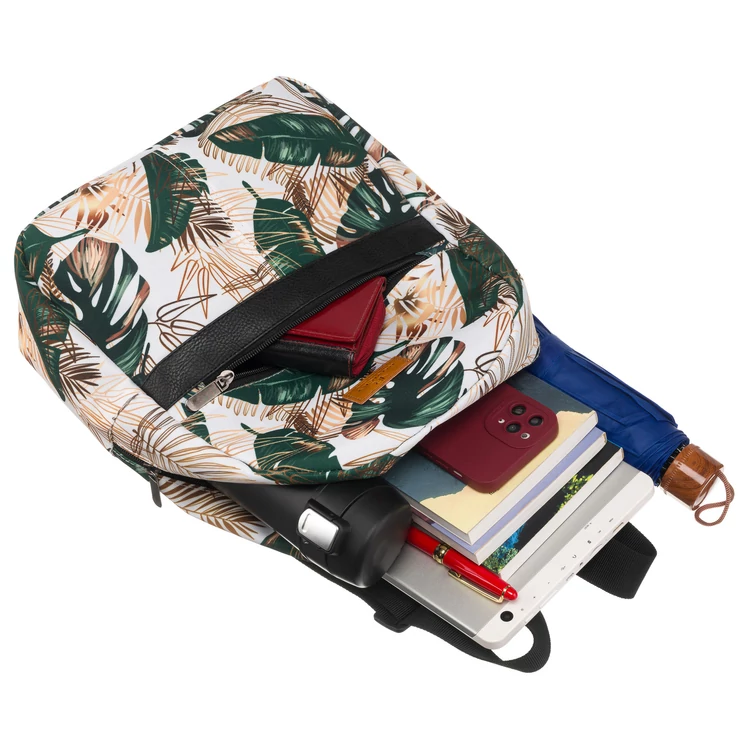 Tágas női városi hátizsák divatos mintában