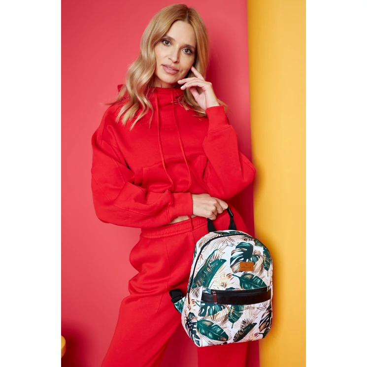 Tágas női városi hátizsák divatos mintában