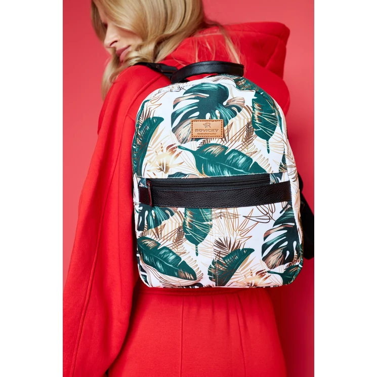 Tágas női városi hátizsák divatos mintában