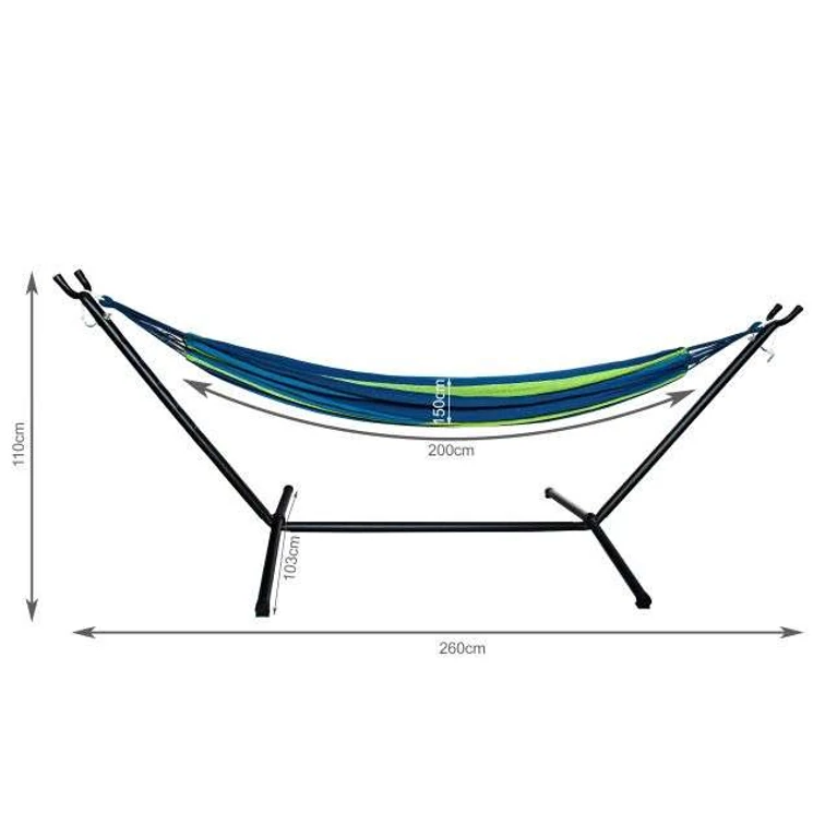 Kerti függőágy 200x150 cm kerettel