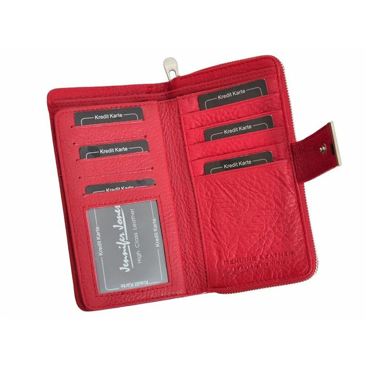 Jennifer Jones Lakk Valódi bőr Pénztárca fekete színben