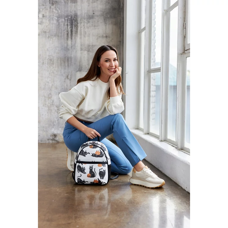 Női városi hátizsák divatos mintával