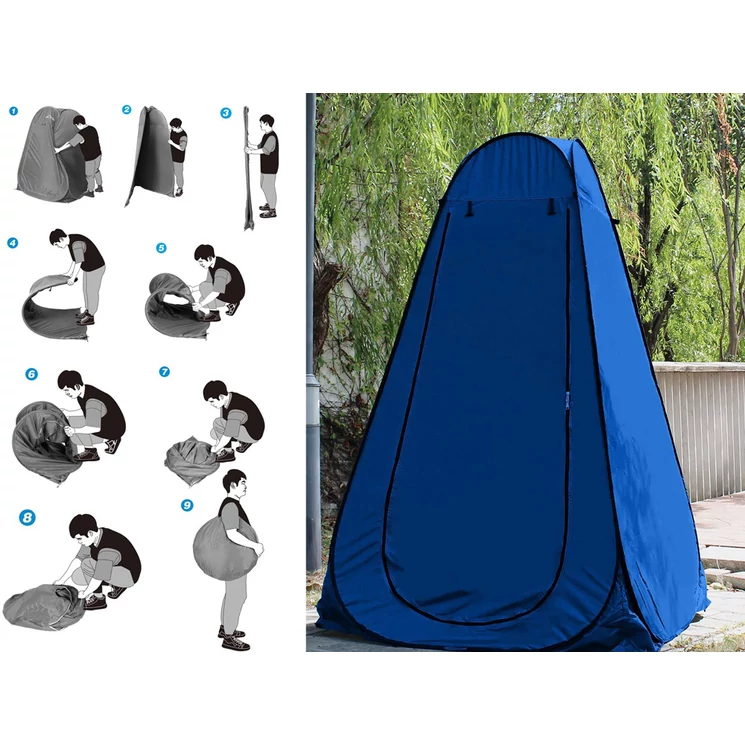 Zuhanyzó - átöltöző sátor Kék színben