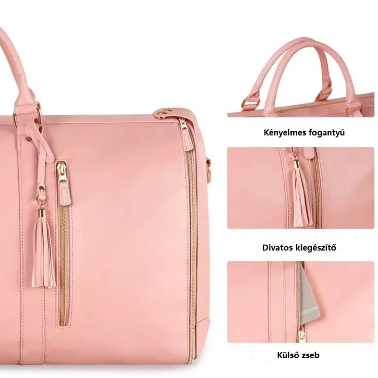 Összehajtható vízálló Utazótáska/Sporttáska  + cipőtartóval