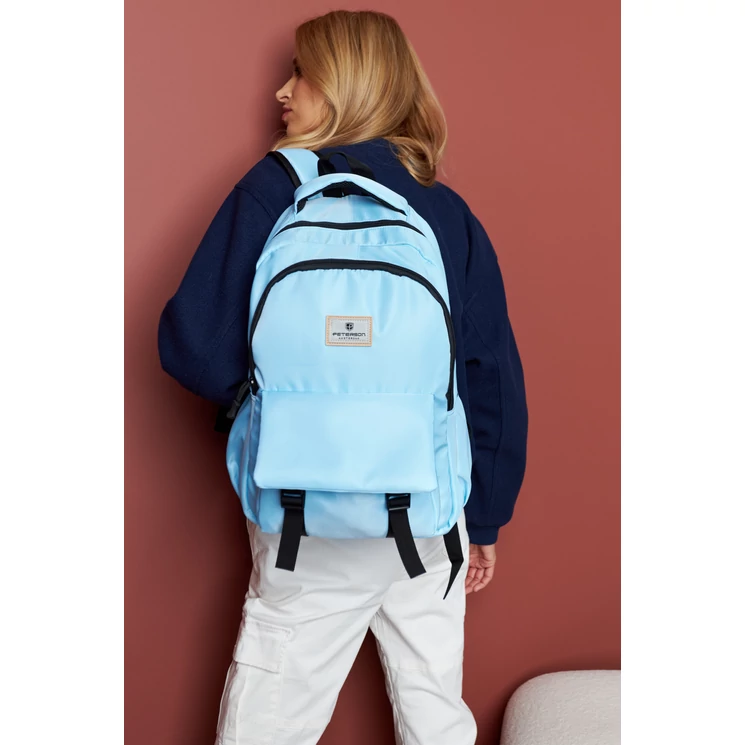 Női Nagyméretű Városi Hátizsák Világoskék színben
