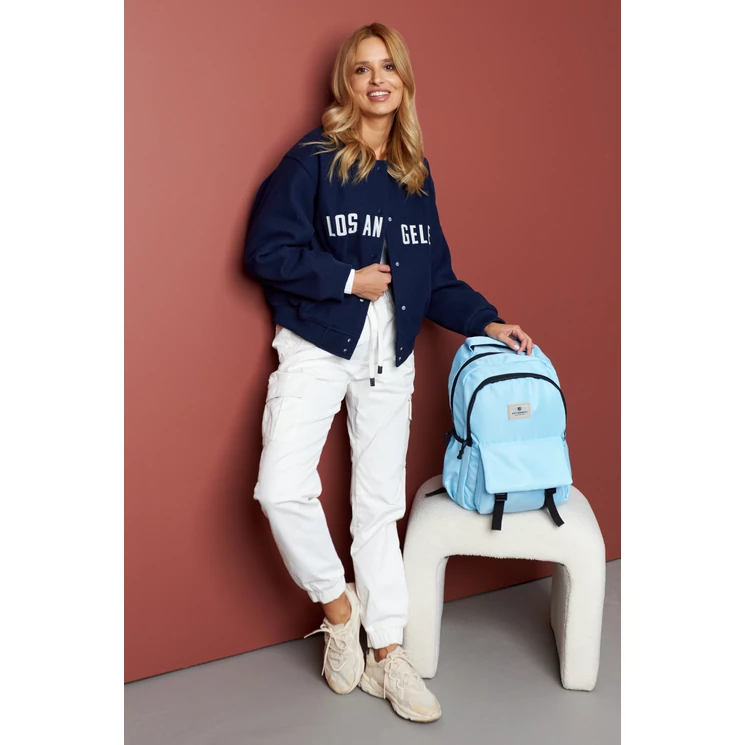 Női Nagyméretű Városi Hátizsák Világoskék színben