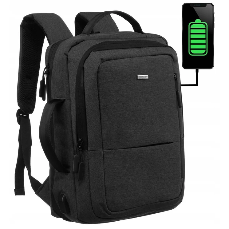 Utazási hátizsák laptop számára és USB-porttal - Peterson