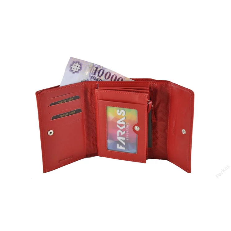 Valentini Valódi bőr Pénztárca piros színben