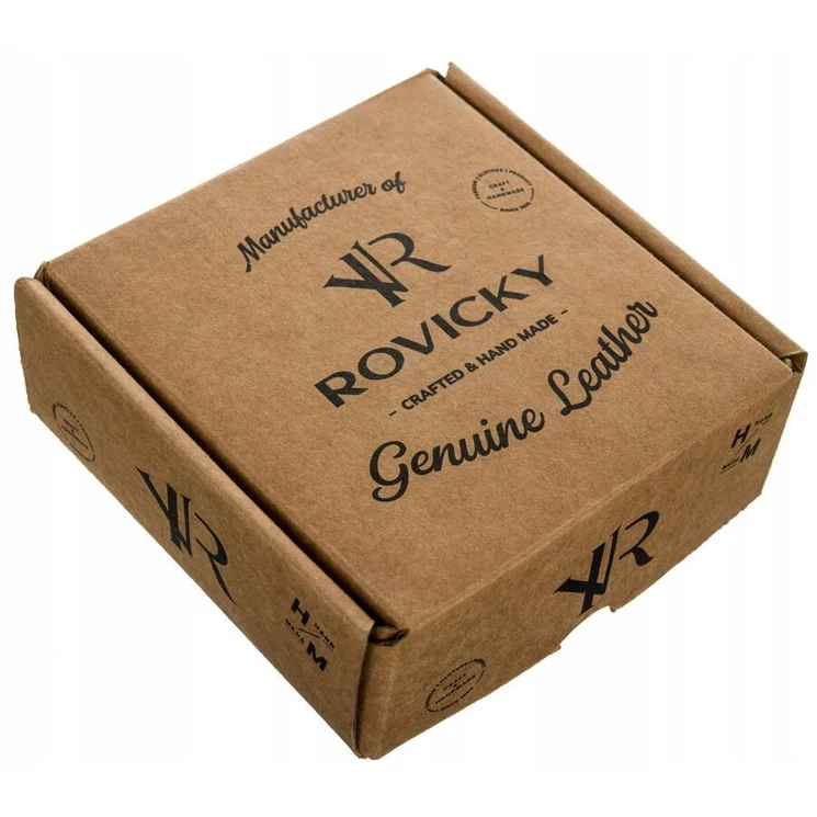 ROVICKY Valódi bőr öv díszdobozban, 120 cm-től 90 cm-ig