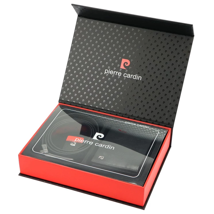 Pierre Cardin Valódi bőr Férfi pénztárca és öv Ajándékcsomag