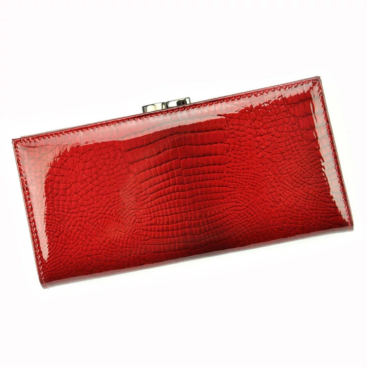  Valódi bőr Pénztárca piros színben RFID védelemmel