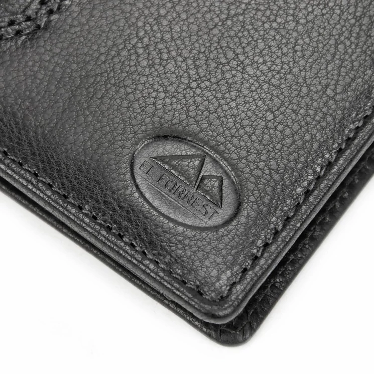 EL FORREST Valódi bőr Kártyatartó Fekete színben RFID rendszerrel