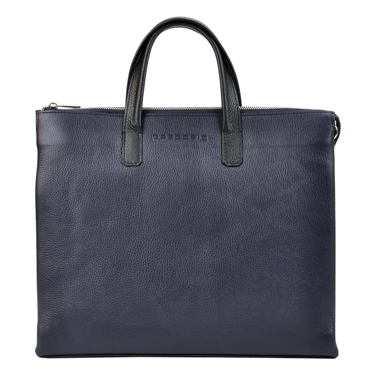 Gregorio Valódi bőr Laptoptartós üzleti táska szürke színben