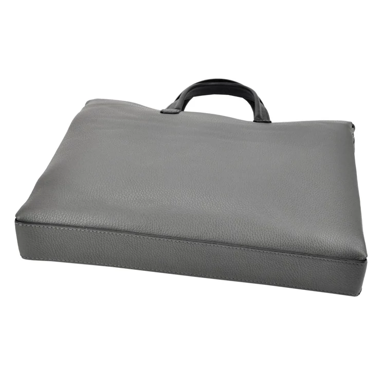 Gregorio Valódi bőr Laptoptartós üzleti táska szürke színben