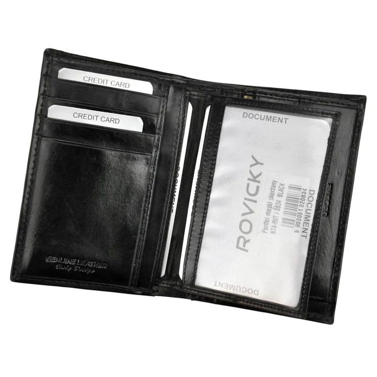 Rovicky Valódi bőr Férfi Pénztárca RFID védelemmel
