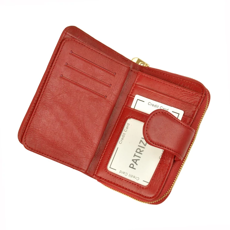 PATRIZIA Valódi Bőr Piros Pénztárca RFID védelemmel