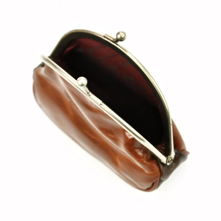 Piros színű Valódi bőr csatos Pénztárca