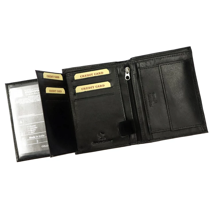 Wild Valódi bőr Pénztárca fekete színben