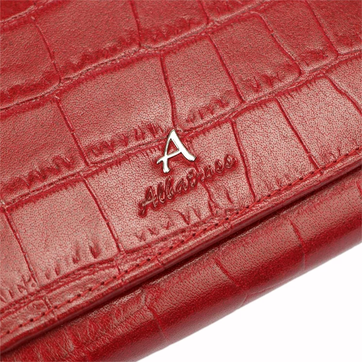  Valódi bőr Pénztárca piros színben