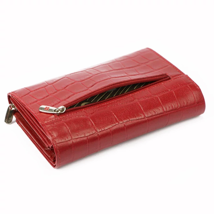  Valódi bőr Pénztárca piros színben