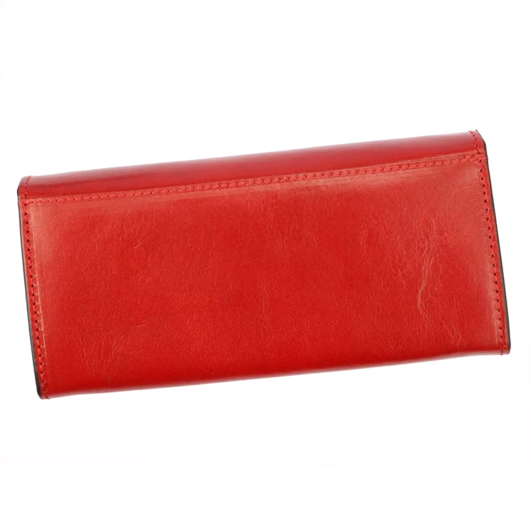 Valódi bőr Piros Pénztárca RFID védelemmel