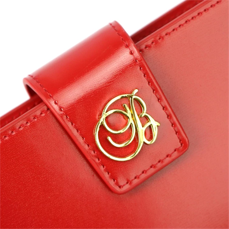 Antonio Basile Valódi bőr piros Pénztárca