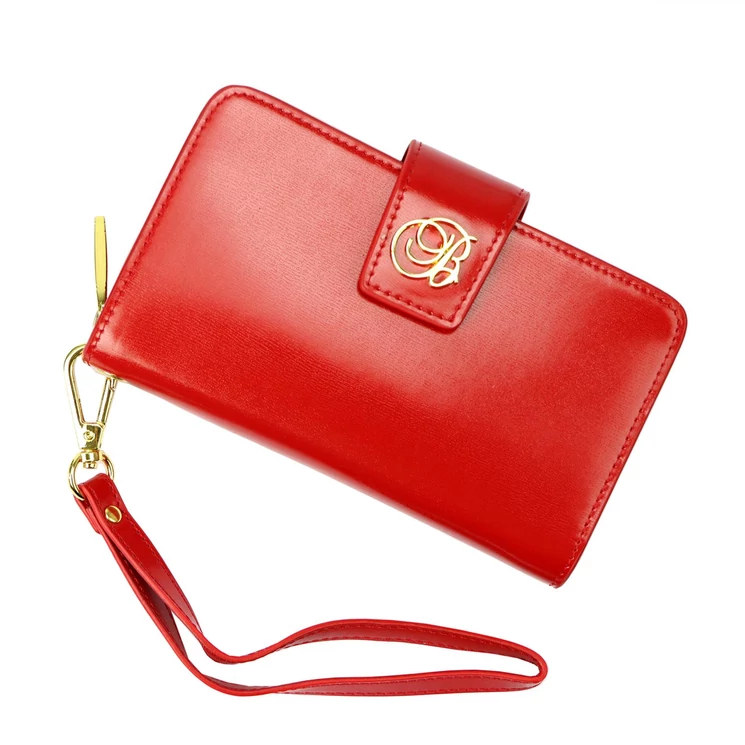 Antonio Basile Valódi bőr piros Pénztárca