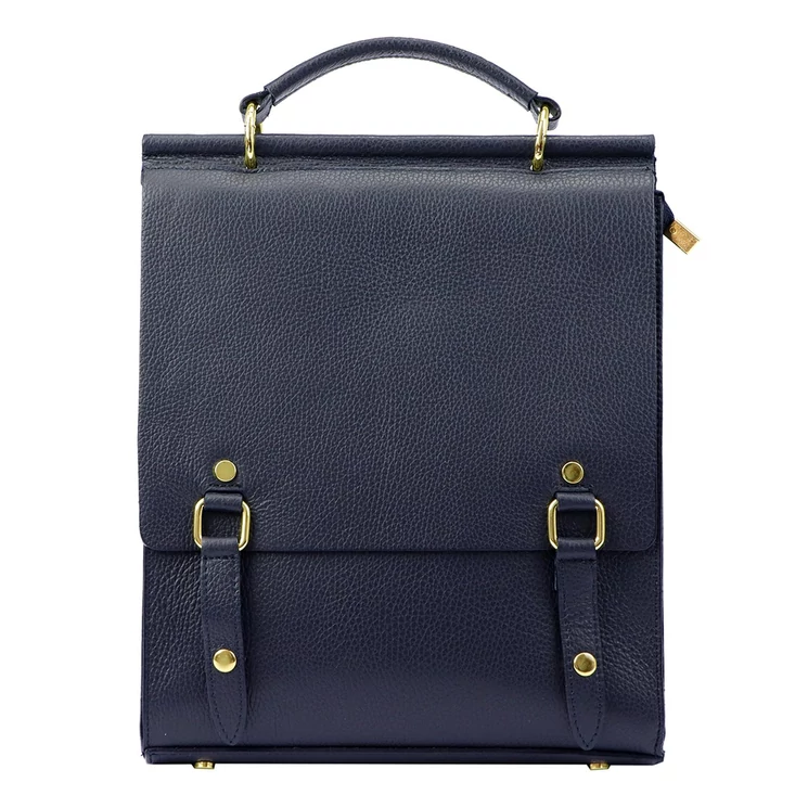 Valódi bőr hátizsák fekete színben