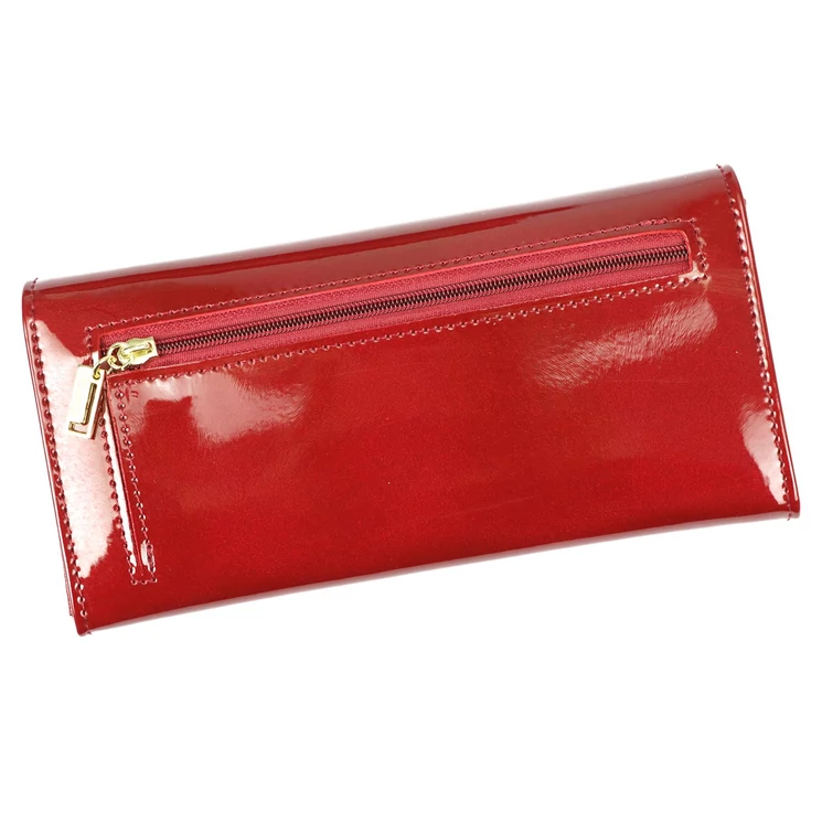 Piros Valódi bőr Pénztárca RFID védelemmel