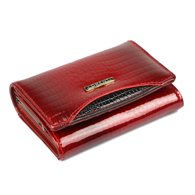 Piros Valódi bőr Pénztárca RFID védelemmel