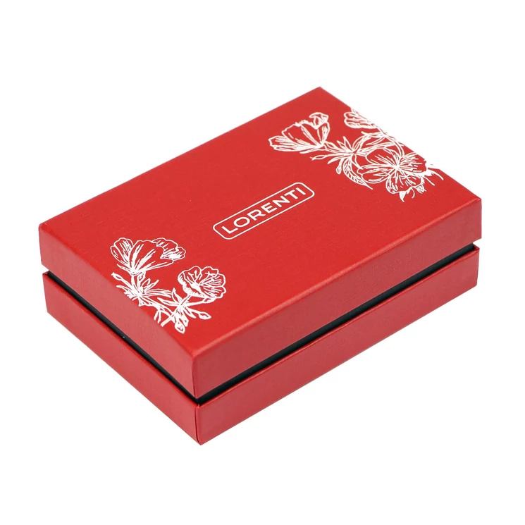 Piros Valódi bőr Pénztárca RFID védelemmel