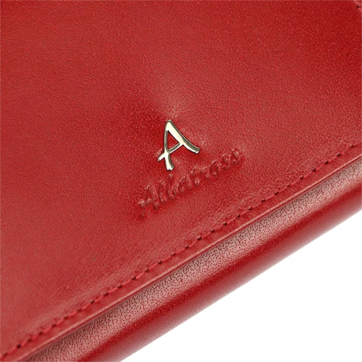 Albatross Valódi bőr Pénztárca piros színben