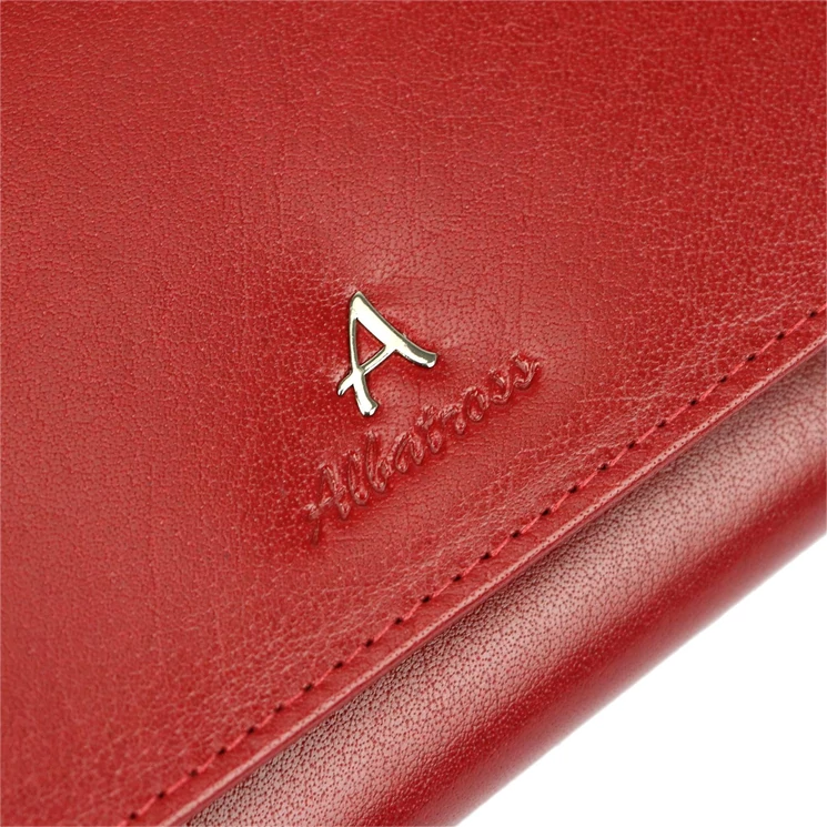 Piros színű Valódi bőr Pénztárca