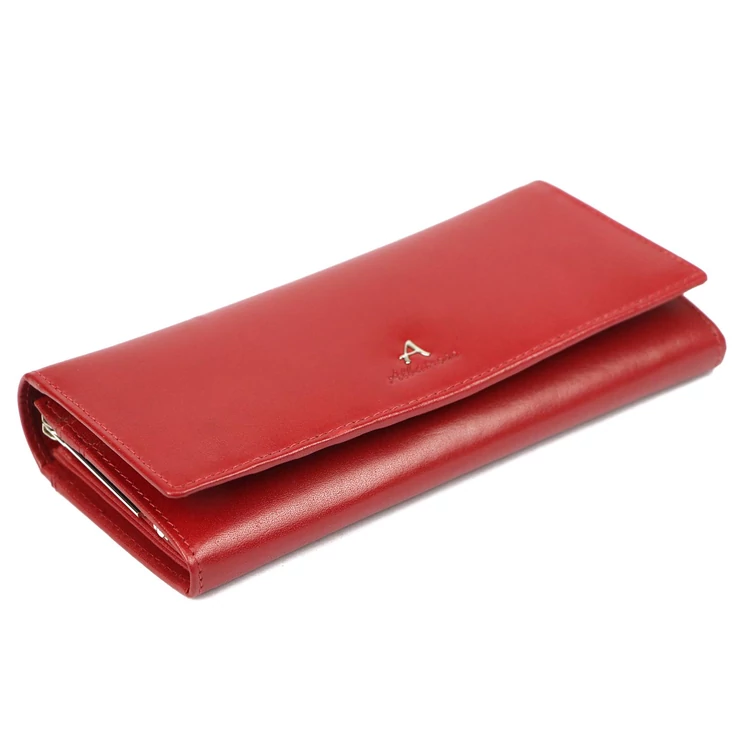 Piros színű Valódi bőr Pénztárca