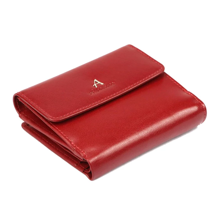 Piros színű Valódi bőr Pénztárca