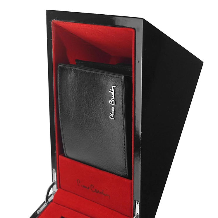 Pierre Cardin Valódi bőr pénztáca öv kulcstartó ajándékcsomag VIP