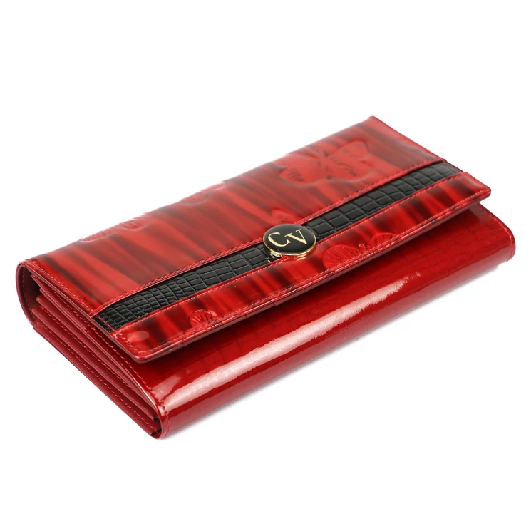 Cavaldi Valódi bőr Pénztárca piros színben