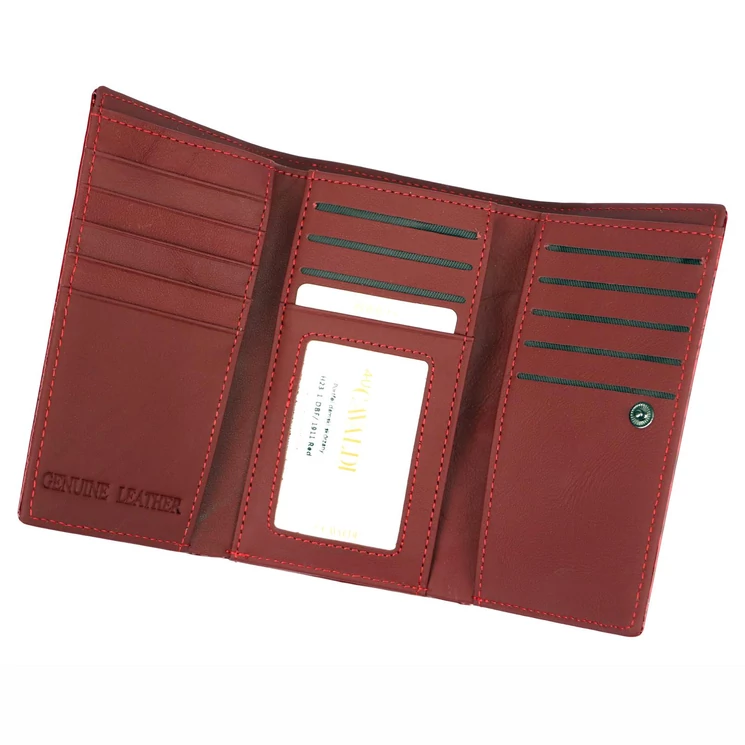 Cavaldi Valódi bőr Pénztárca piros színben